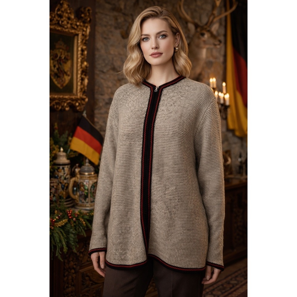 Vintage German Wool Cardigan Sweater Handmade Heritage Statement *Measurements